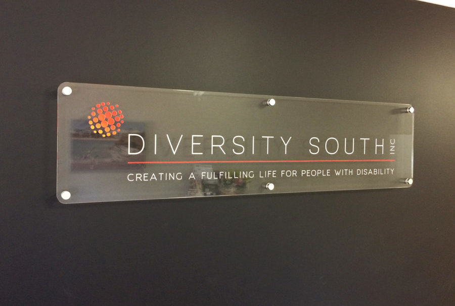 diversity south reception sign