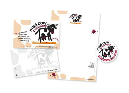 Mad Cow Creamery Branded Stationery